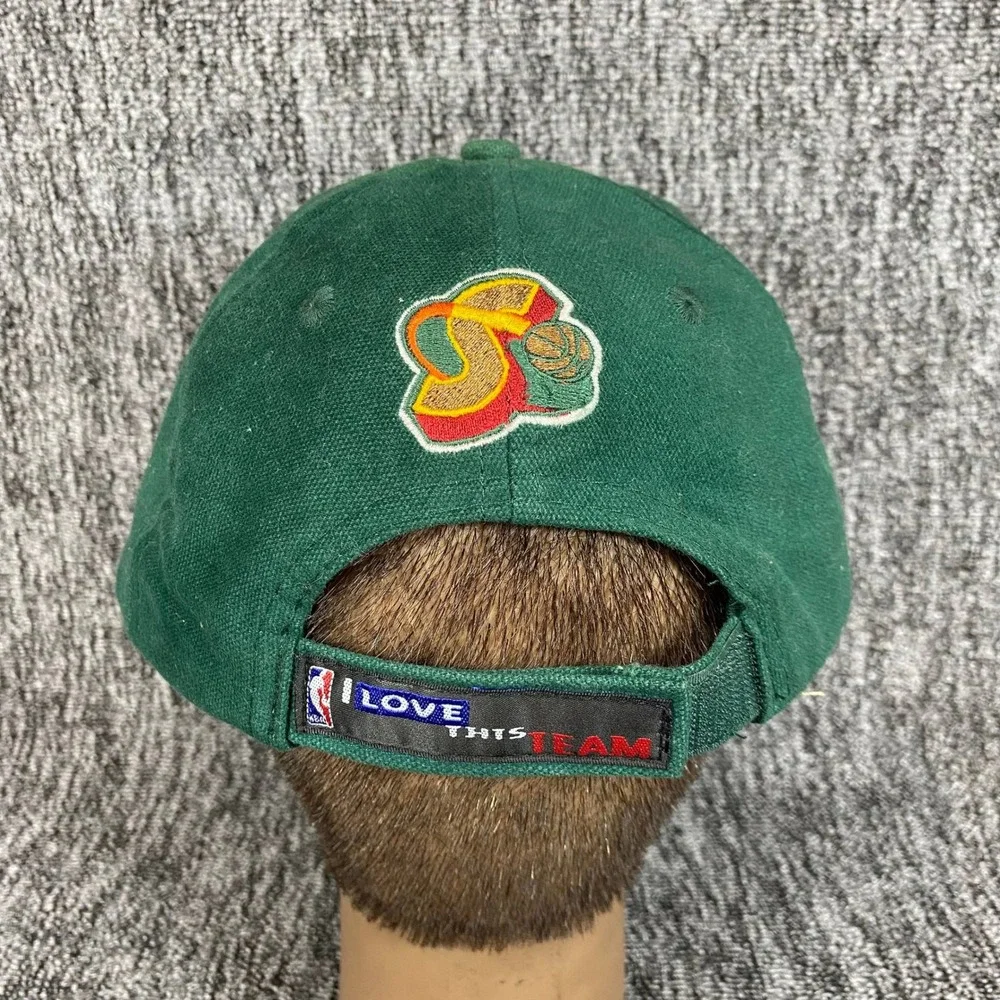 Vintage Seattle Sonics Hat Sports Specialties Strapback Green NBA Cap Taiwan
